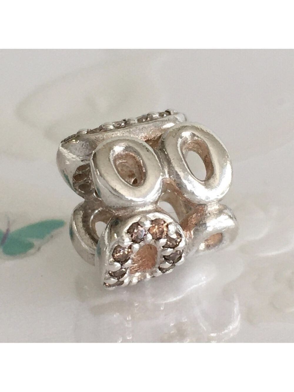 Pandora Circle Of Friends Retired Charm With Cubic Zirconia - Picture 6 of 8
